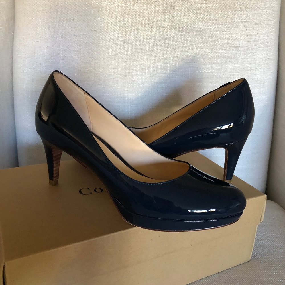 Cole Haan Chelsea Low Pump in Blazer Blue Patent